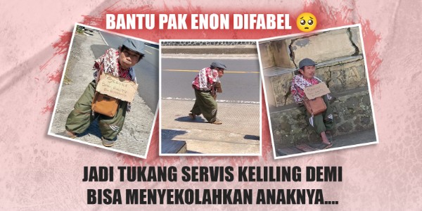 Pilu! Ayah Tanpa Tangan Servis TV Hanya Pakai Kaki