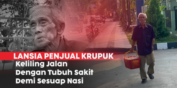 PILU! Mbah Ali, Penjual Kerupuk Hidup Sebatang Kara di Gubuk Reyot