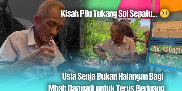 😭 Di Usia 80 Tahun, Mbah Darmadi Masih Kayuh Sepeda 17 KM Demi Menyambung Hidup