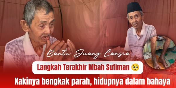 Kakinya Bengkak dan Berair, Mbah Sutiman Hanya Bisa Pasrah