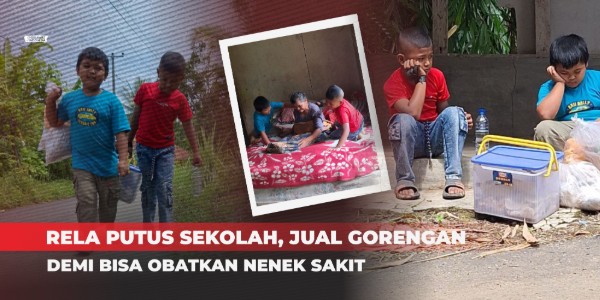 Adik Kakak Jualan Gorengan Demi Rawat Nenek Sakit