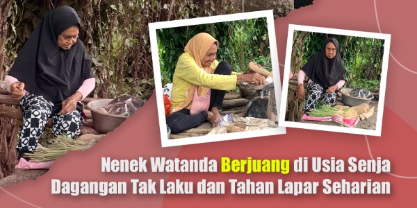 Terusir dari Gubuk, Mbah Kini Bertahan di Pinggir Jalan !!!